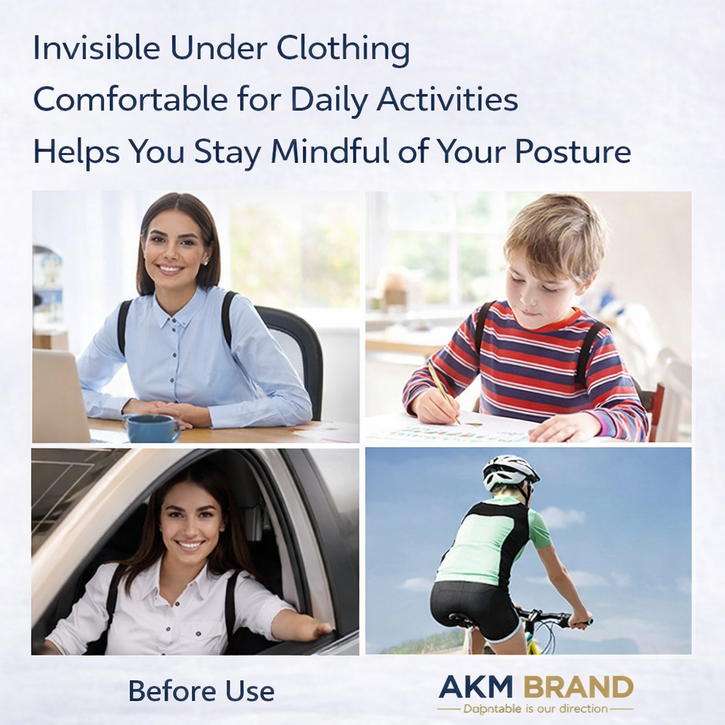 AKM BRAND Adjustable Posture Corrector Comfortable Back & Shoulder Support for Daily Use
