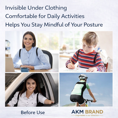 AKM BRAND Adjustable Posture Corrector Comfortable Back & Shoulder Support for Daily Use