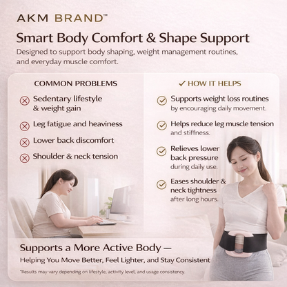 Hands-Free Deep Vibration Fascia Massager for Back, Waist & Core Relief