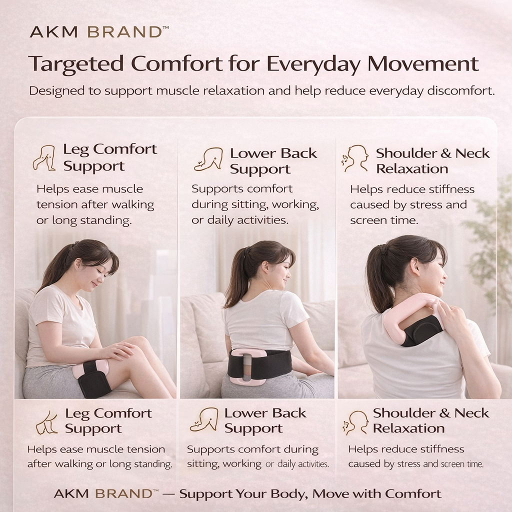 Hands-Free Deep Vibration Fascia Massager for Back, Waist & Core Relief