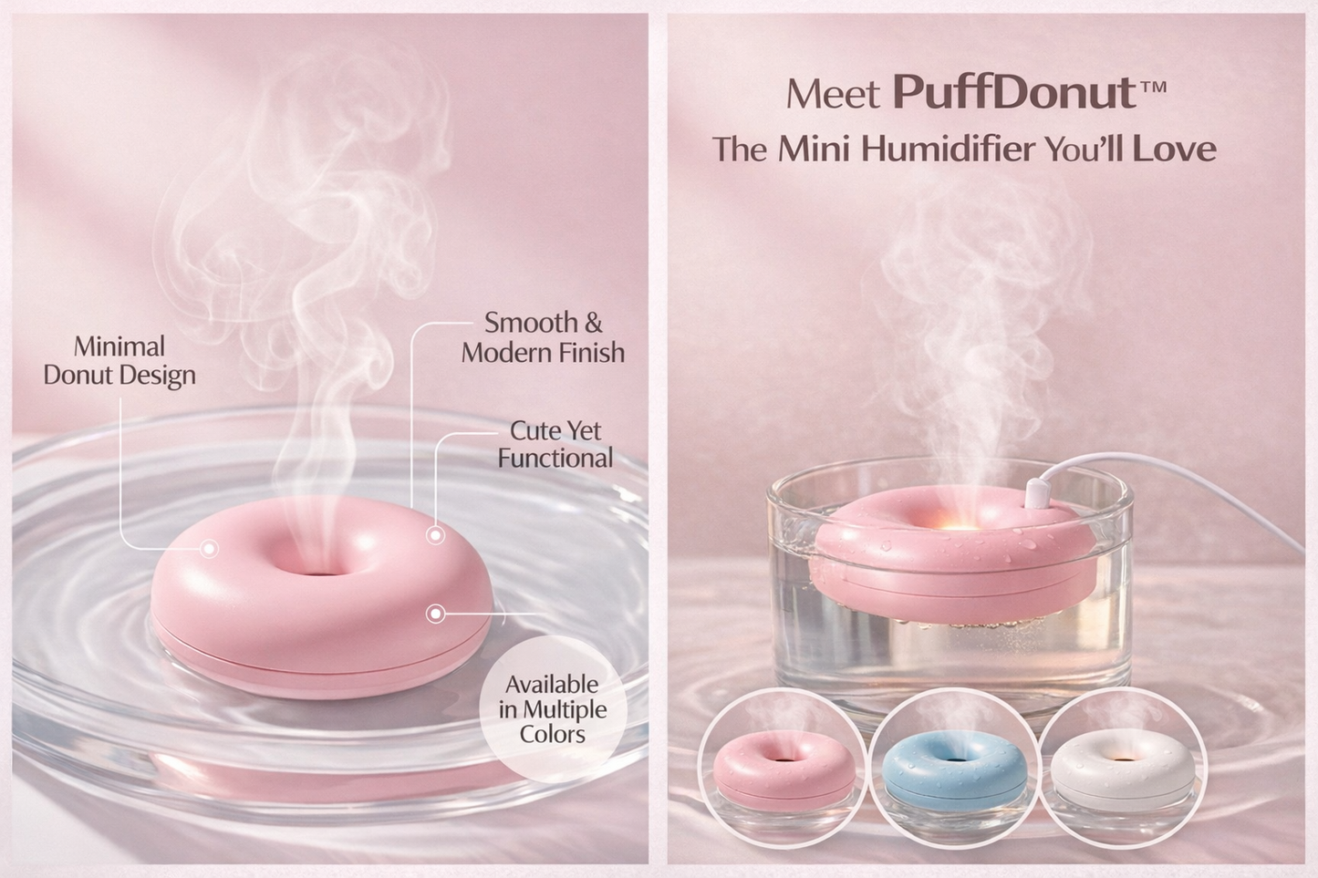 AKM Brand™ PuffDonut Mini Cup Humidifier