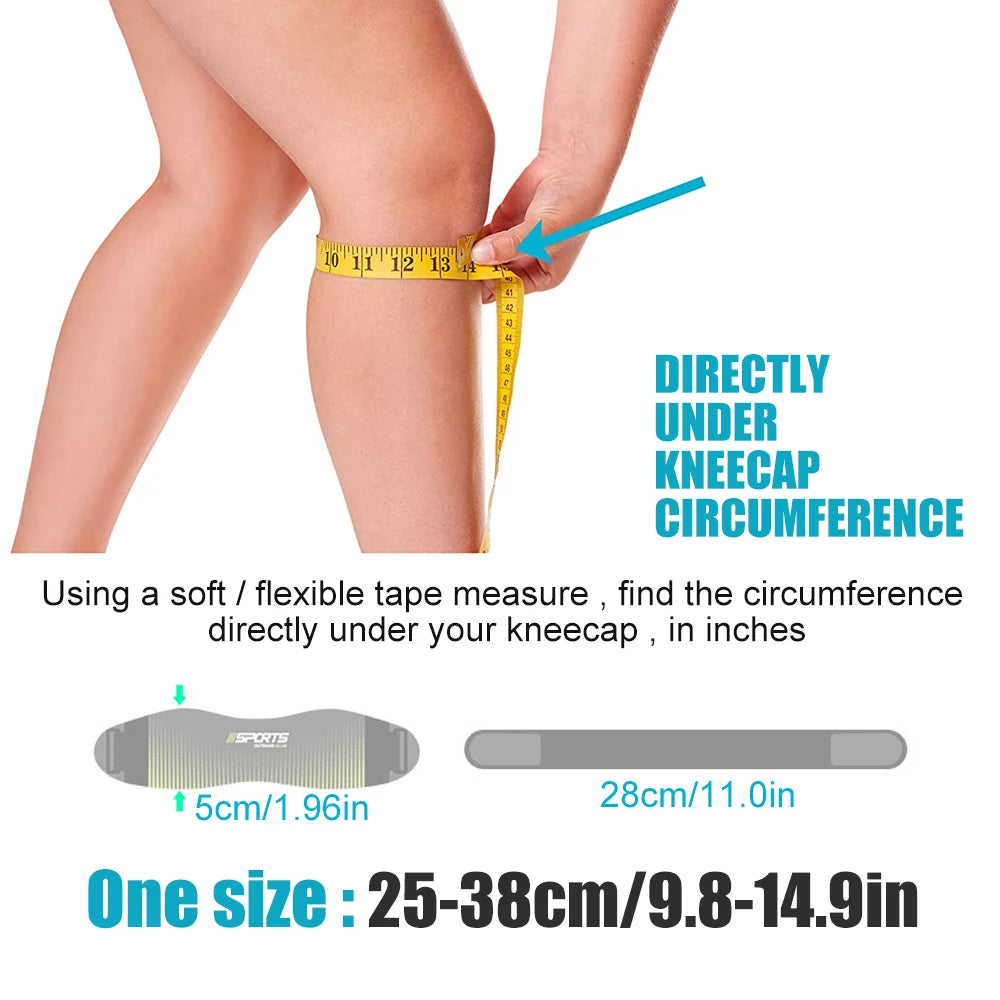 AKM BRAND Adjustable Patella Knee Strap with 10MM Silicone Pad