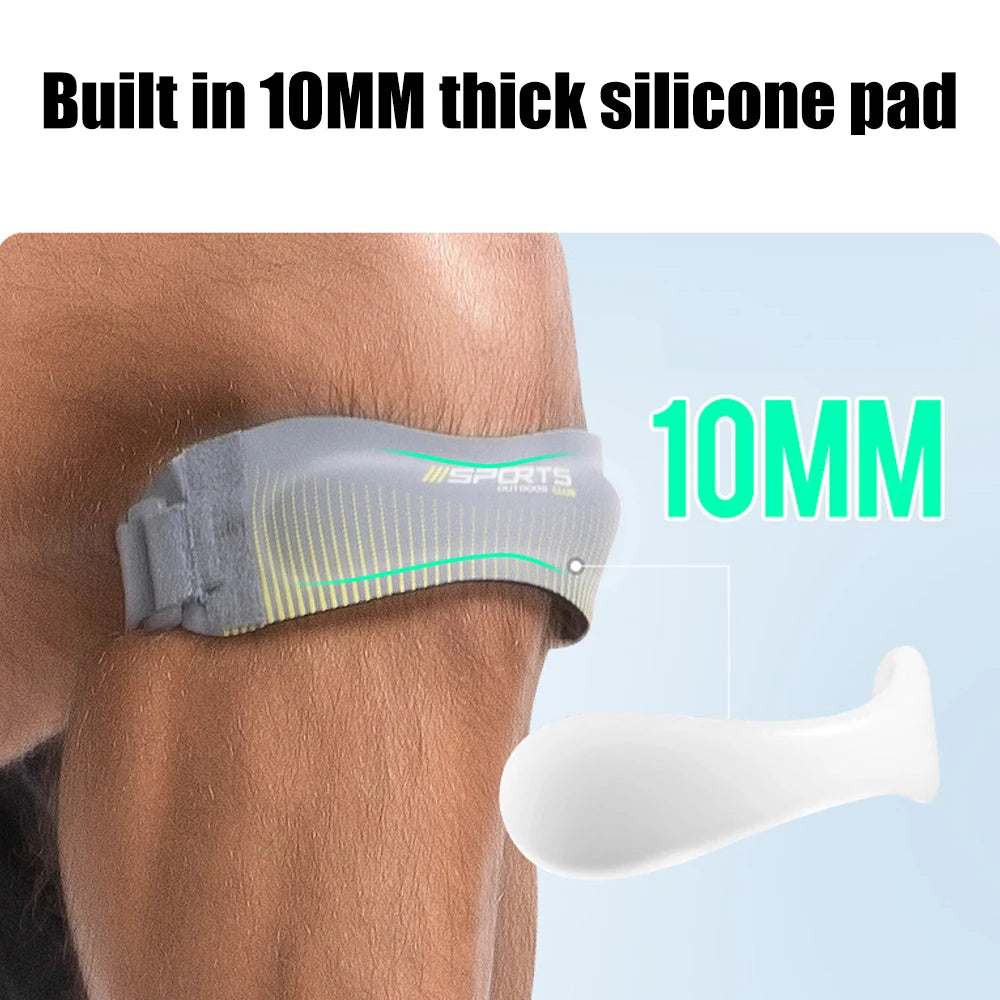 AKM BRAND Adjustable Patella Knee Strap with 10MM Silicone Pad