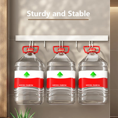 Wall Mounted Kitchen Hook Rack No-Punching Wall Hangers Rail Kitchen Utensils Rack Spoon Shovel Chopping Board Storage Rack