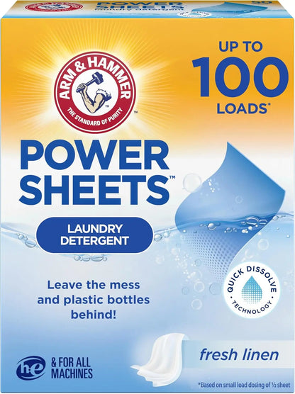 Fresh Linen Scent Laundry Detergent Pods - 50 Count, 100 Loads