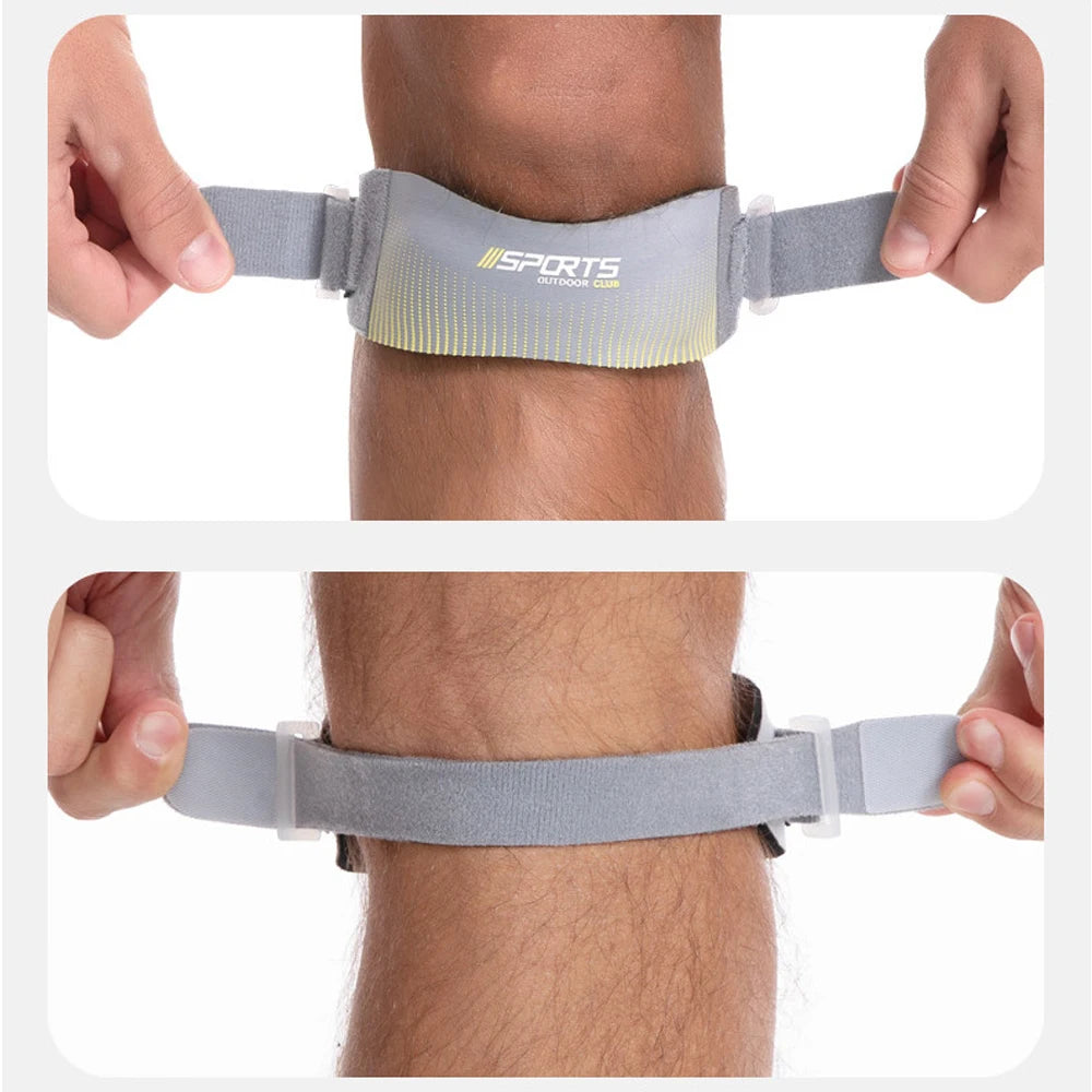 AKM BRAND Adjustable Patella Knee Strap with 10MM Silicone Pad