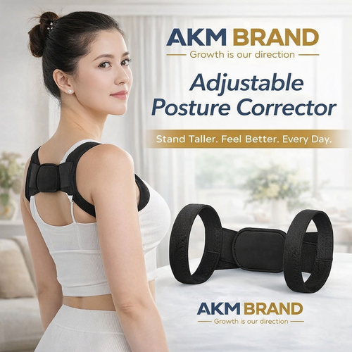 AKM BRAND Adjustable Posture Corrector Comfortable Back & Shoulder Support for Daily Use