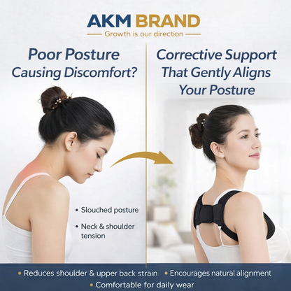 AKM BRAND Adjustable Posture Corrector Comfortable Back & Shoulder Support for Daily Use